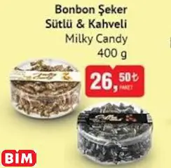 MİLKY CANDY  BONBON ŞEKER  SÜTLÜ & KAHVELİ